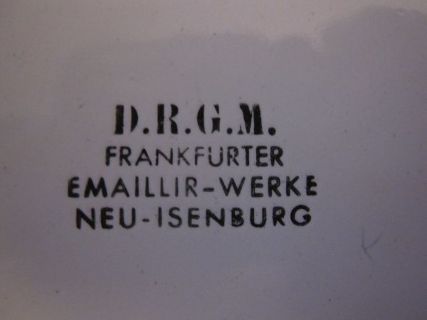 Marke: Frankfurter Emalier-Werke - Neu-Isenburg / D.R.G.M